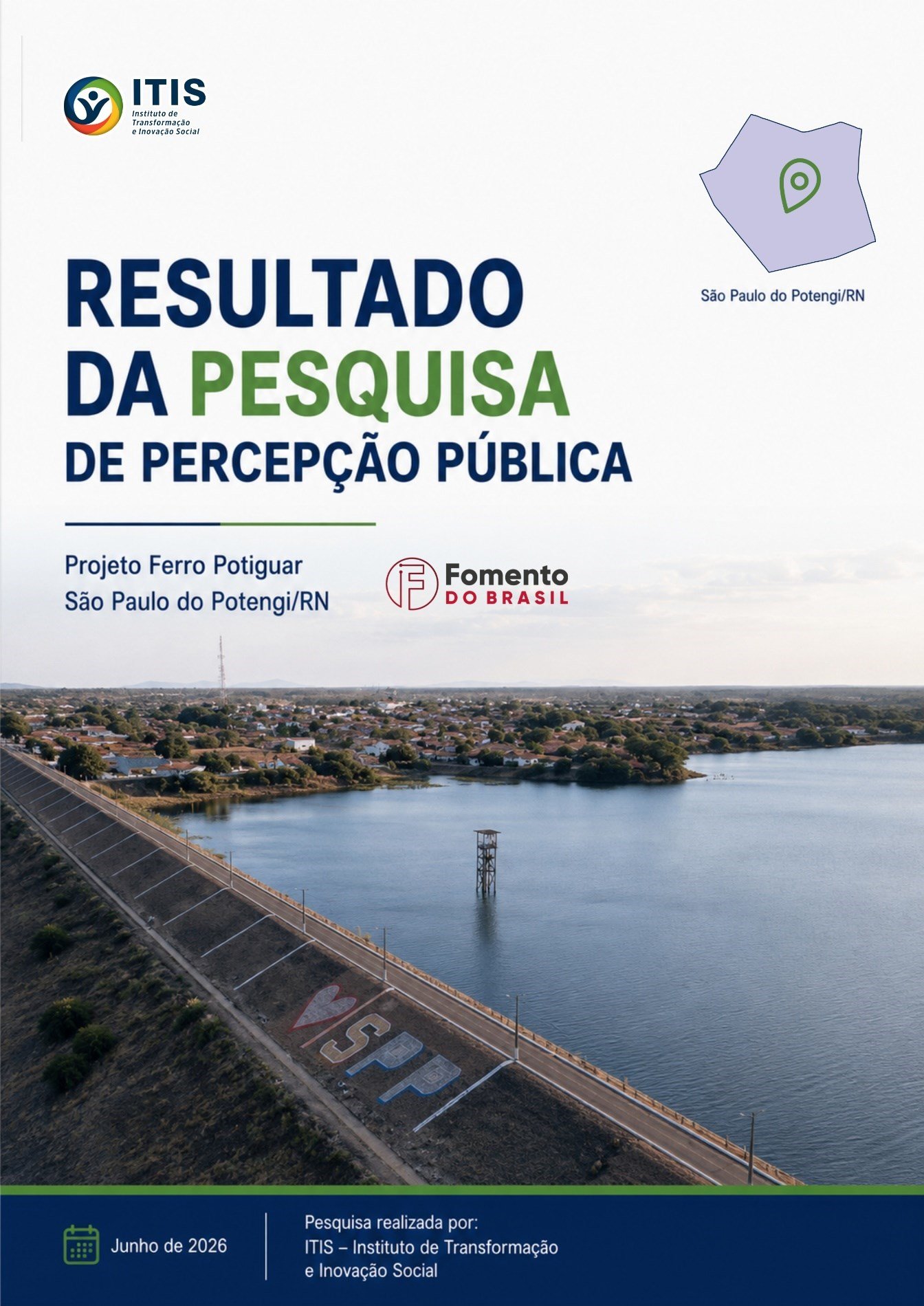Capa da Pesquisa de Percepção Pública — Projeto Ferro Potiguar